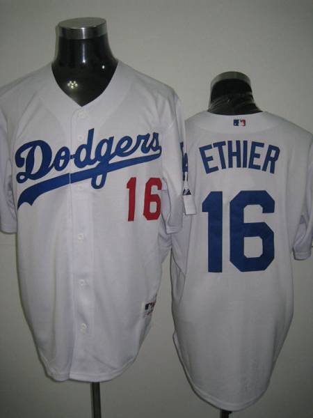 Los Angels Dodgers #16 Andre Ethier Stitched White MLB Jersey - Click Image to Close